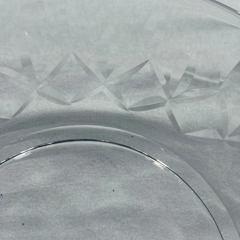 Tiffin Glass Plate Clear 8.25